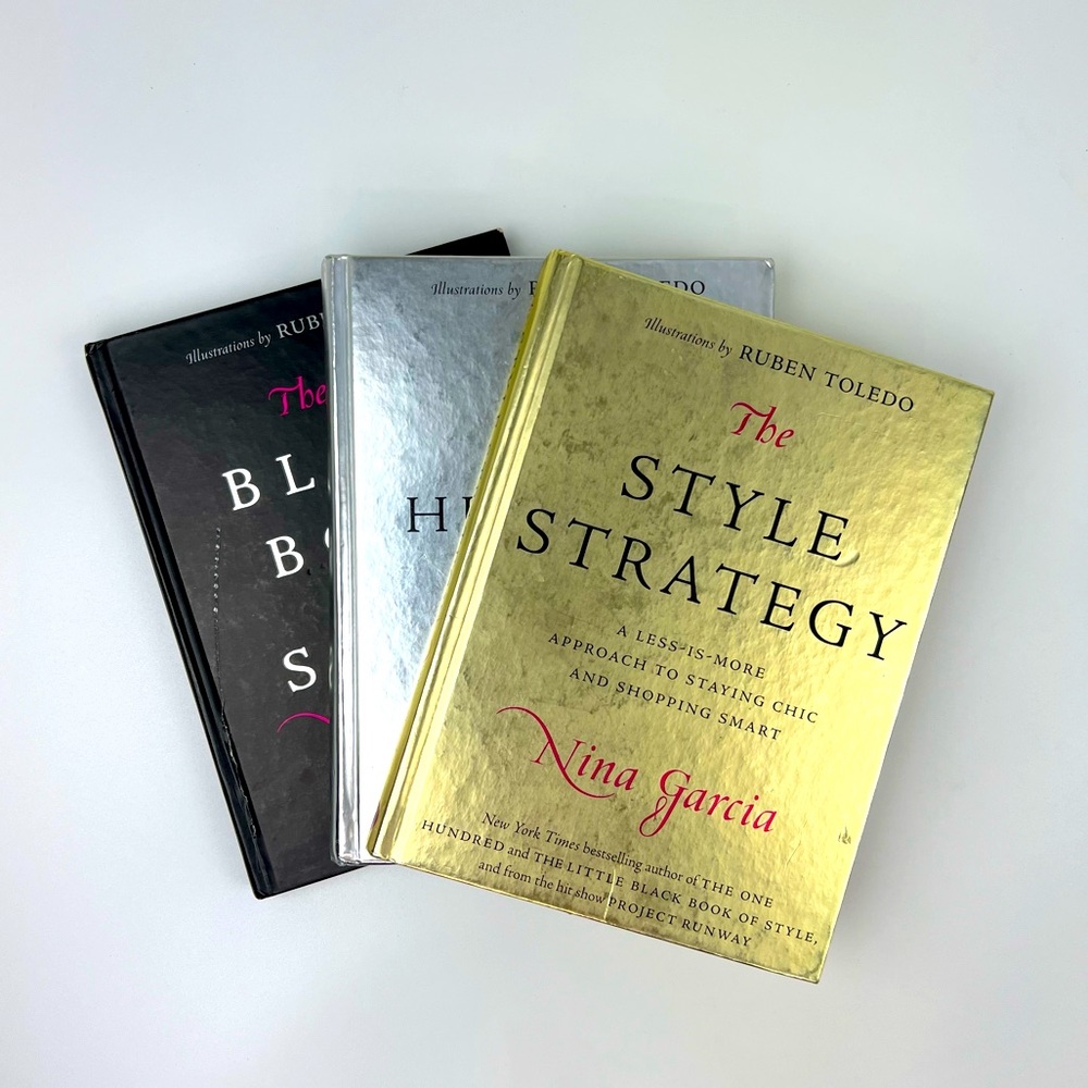 Style book collection by Nina Garcia - Gold, Silver & Black hardcover set of 3